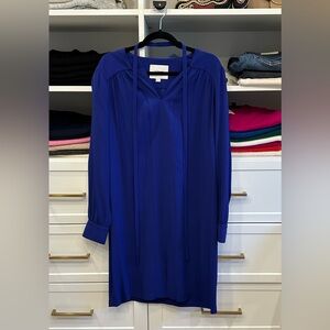L.K. Bennett Blue Sheath Dress with tie belt SIZE 12